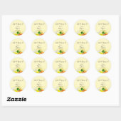 Sticker Rond Squeeze of Love Lemonade Citron Citrus Bride Party (Feuille)