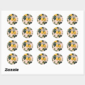 Sticker Rond Squeeze the Day (Feuille)