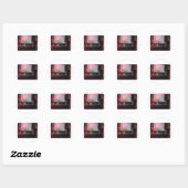 Sticker Rond squelette dans le cercueil (Feuille)