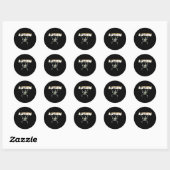 Sticker Rond Squelette de sensibilisation sur l'autisme - Graph (Feuille)