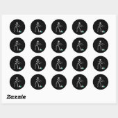 Sticker Rond Squelette de Womens (Feuille)