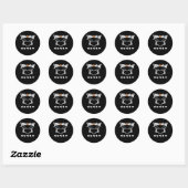 Sticker Rond Squelette main avec, Halloween Design (Feuille)