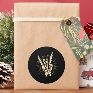 Sticker Rond Squelette métallique lourd main, Roche et rouleau