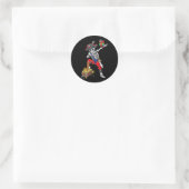Sticker Rond Squelette Pirate Dabbing (Sac)