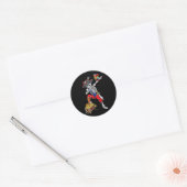 Sticker Rond Squelette Pirate Dabbing (Enveloppe)