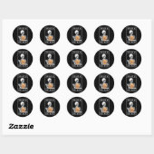 Sticker Rond Squelette que vous faites sentir Halloween moi viv (Feuille)