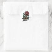 Sticker Rond Squelette Rose à main Graphic Raglan Baseball Tee_ (Sac)