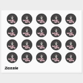 Sticker Rond Squelette Super d'Halloween (Feuille)