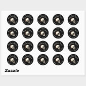 Sticker Rond Squelettes dansants de la peste noire Halloween (Feuille)
