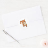 Sticker Rond Squirl Winter Animals (Enveloppe)