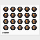 Sticker Rond Squirrel Baseball Catcher Protégez vos nuts Garçon (Feuille)