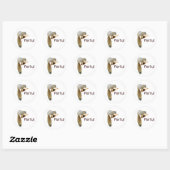 Sticker Rond Squirrel Champagne Party ! (Feuille)