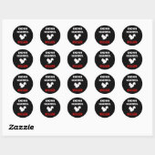 Sticker Rond Squirrel Killer Funny Chasse (Feuille)