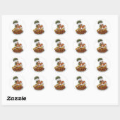 Sticker Rond Squirrel's Nutty Adventure - Acorn Skydiving (Feuille)