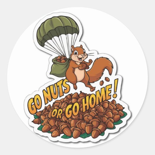 Sticker Rond Squirrel's Nutty Adventure - Acorn Skydiving (Devant)