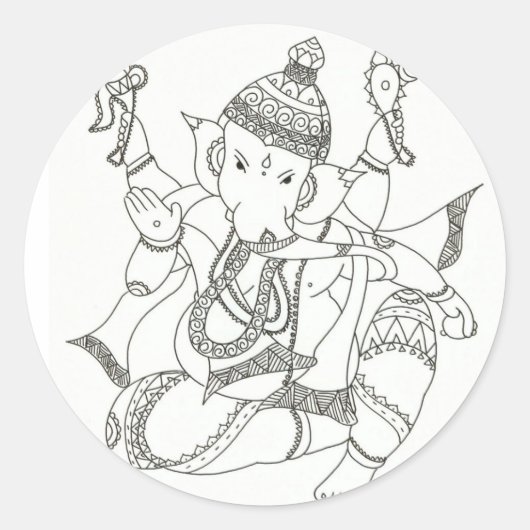 Sticker Rond Sri Ganesha (Devant)