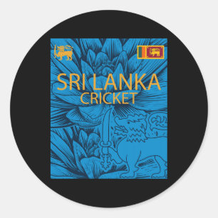 Sticker Rond Sri Lanka Cricket Parfait Pour Les Fans De Cricket