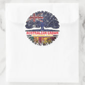 Sticker Rond Sri Lanka Sri Lankais Australie Arbre (Sac)