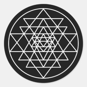Sticker Rond Sri Yantra