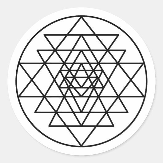Sticker Rond Sri Yantra (Devant)