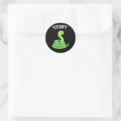 Sticker Rond Sssup Funny Hisser Snake Pun Dark BG (Sac)
