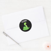Sticker Rond Sssup Funny Hisser Snake Pun Dark BG (Enveloppe)