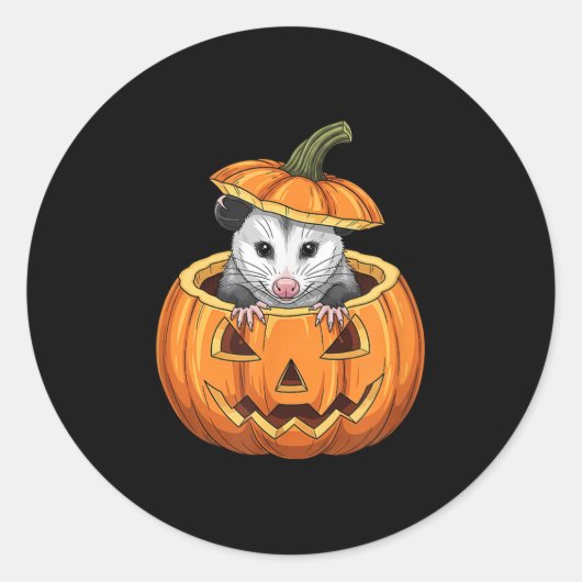 Sticker Rond Ssum Pumpkin - Funny Halloween (Devant)