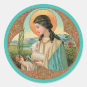 Sticker Rond St. Agnes de Rome (BK 006) (Devant)