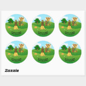 Sticker Rond St. André et golfeuse chic (Feuille)