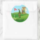 Sticker Rond St. Andrew et Dapper Homme Golfer (Sac)