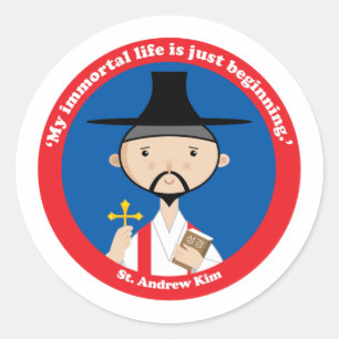 Sticker Rond St. Andrew Kim