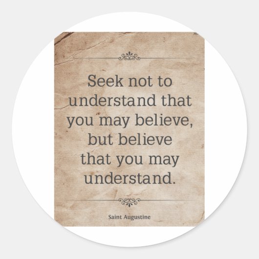 Sticker Rond St Augustine #4 (Devant)