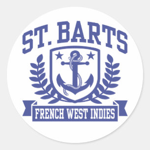 Sticker Rond St. Barts Antilles françaises
