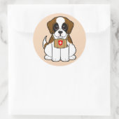 Sticker Rond St. Bernard Puppy (Sac)