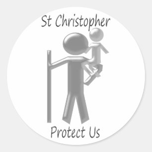 Sticker Rond St Christopher