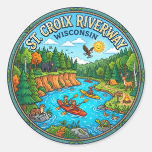 Sticker Rond St. Croix National Scenic Riverway Wisconsin
