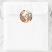 Sticker Rond St. Francis & Animaux, casquette, épingle, porte - (Sac)