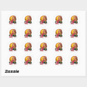 Sticker Rond St.George et le Dragon (Feuille)