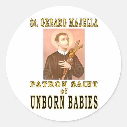STICKER ROND ST. GERARD MAJELLA (Devant)