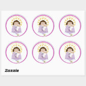 Sticker Rond St. Gianna Molla (Feuille)