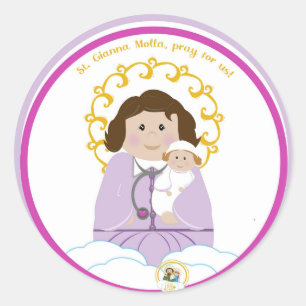 Sticker Rond St. Gianna Molla