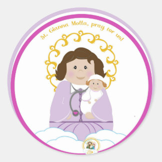 Sticker Rond St. Gianna Molla