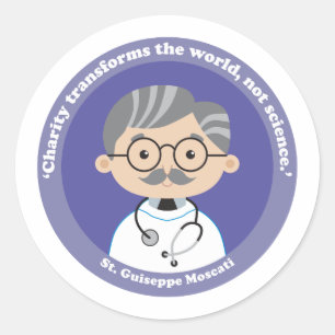 Sticker Rond St. Guiseppe Moscati