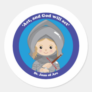 Sticker Rond St Jeanne d'Arc