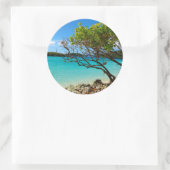 Sticker rond St. John USVI de Cinnamon Bay (Sac)