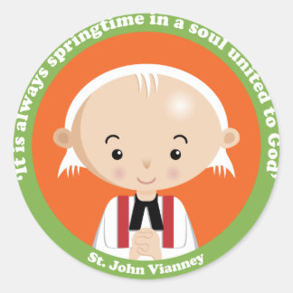 Sticker Rond St. John Vianney