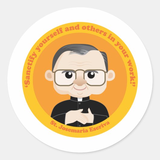 Sticker Rond St. Josemaria Escriva (Devant)