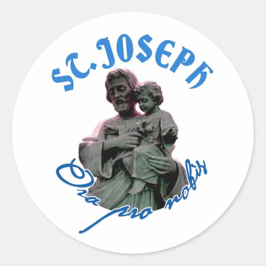 Sticker Rond St Joseph : Ora pro nobis (Devant)