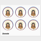Sticker Rond St. Kateri (Feuille)