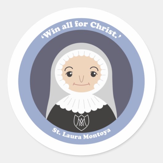 Sticker Rond St. Laura Montoya (Devant)
